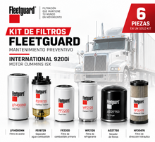 KIT DE FILTROS FLEETGUARD PARA MANTENIMIENTO PREVENTIVO MOTOR CUMMINS ISX INTERNATIONAL 9200I
