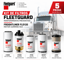 KIT DE FILTROS FLEETGUARD PARA MANTENIMIENTO PREVENTIVO MOTOR CUMMINS N14 FREIGHTLINER FLD120