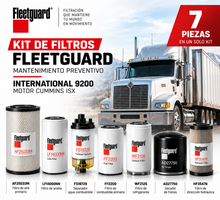KIT DE FILTROS FLEETGUARD PARA MANTENIMIENTO PREVENTIVO MOTOR CUMMINS ISX INTERNATIONAL 9200