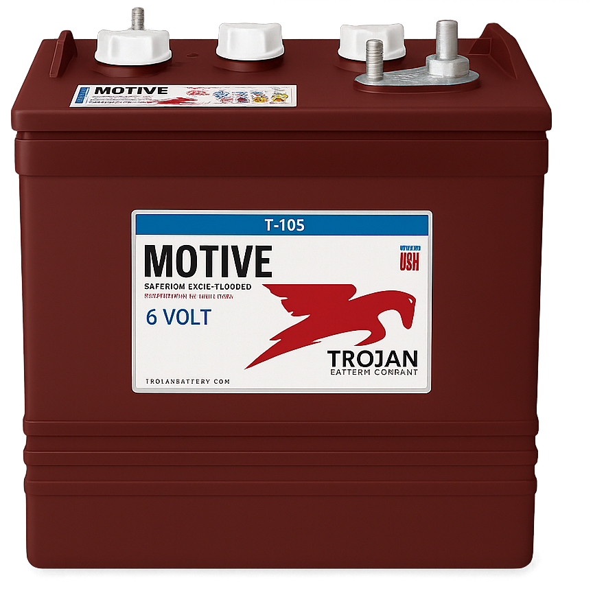 BATERIA ACUMULADOR DE 6 VOLTS 225AH AMP. 20HRS  TROJAN  45-T105